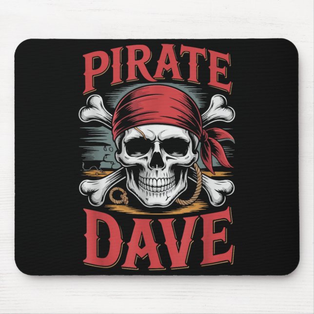 Alfombrilla De Ratón Pirata dave  (Frente)