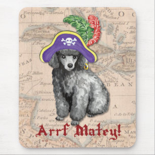 Alfombrilla De Ratón Pirata de caniche en miniatura