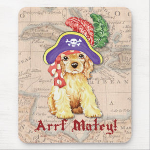 Alfombrilla De Ratón Pirata de cocker spaniel