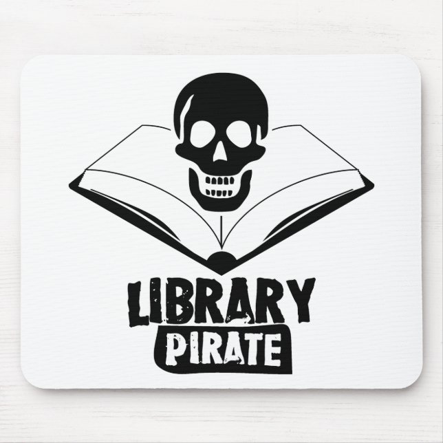 Alfombrilla De Ratón Pirata de la biblioteca (Frente)