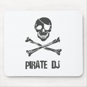 Alfombrilla De Ratón Pirata DJ - Ladrón de la música del disc jockey