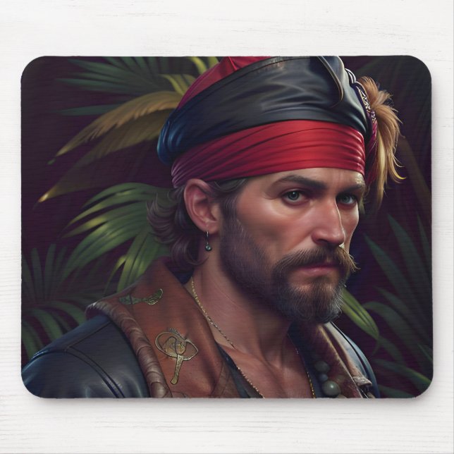 Alfombrilla De Ratón Pirata Man Red Band Tropical (Frente)