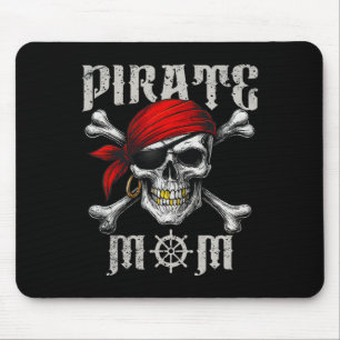 Alfombrilla De Ratón Pirata Mom Jolly Roger Flag Y Skull Crossbone H
