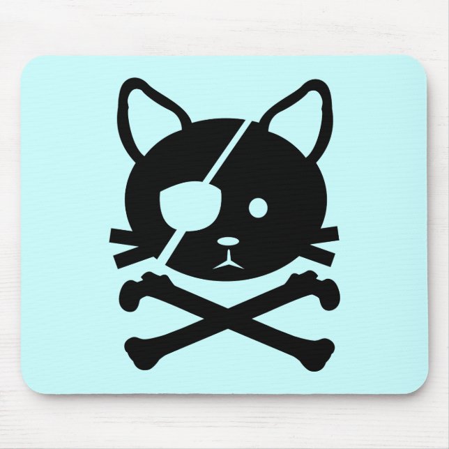 Alfombrilla De Ratón Pirata Mousepad del gato (Frente)
