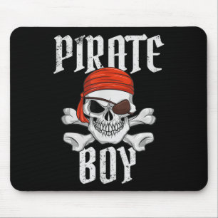 Alfombrilla De Ratón Pirata Niño Halloween Calavera y Huesos Cruzados P