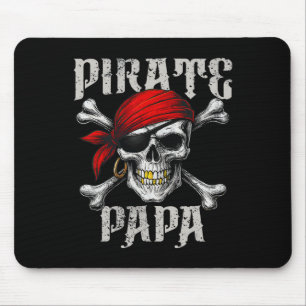 Alfombrilla De Ratón Pirata Papa Jolly Roger Bandera Y Crusanos De Cala