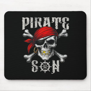 Alfombrilla De Ratón Pirata Son Jolly Roger Bandera Y Crossbone Cráneo