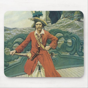 Alfombrilla De Ratón Piratas Antiguos, Capitán Keitt por Howard Pyle