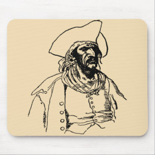 Alfombrilla De Ratón Piratas antiguos, un boceto de pirata por Howard P
