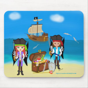 Alfombrilla De Ratón Piratas y tesoros utilizan Mousepad
