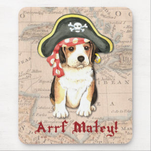 Alfombrilla De Ratón Pirate Gorra Beagle