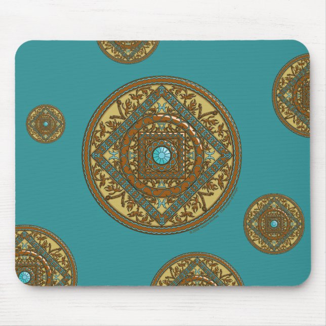 Alfombrilla De Ratón Pisces Mandala Mousepad (Frente)