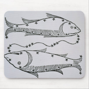 Alfombrilla De Ratón Piscis (los pescados) un ilustracion del 'poeta