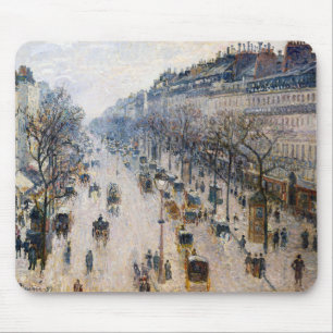 Alfombrilla De Ratón Pissarro - Boulevard Montmartre, Mañana de Inviern