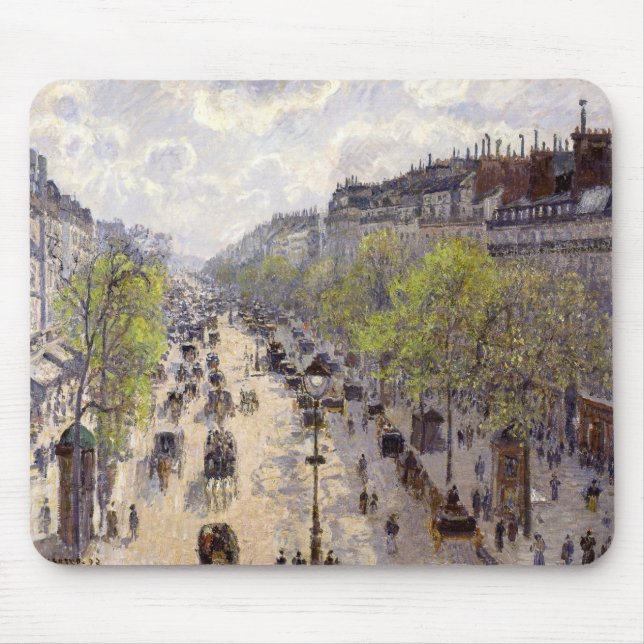 Alfombrilla De Ratón Pissarro - Boulevard Montmartre, primavera (Frente)