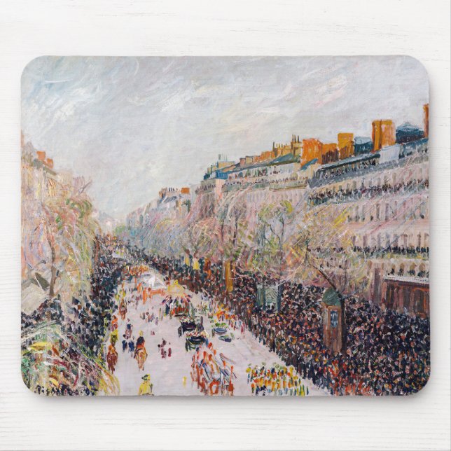 Alfombrilla De Ratón Pissarro - Montmartre, Mardi Gras en el Boulevard (Frente)