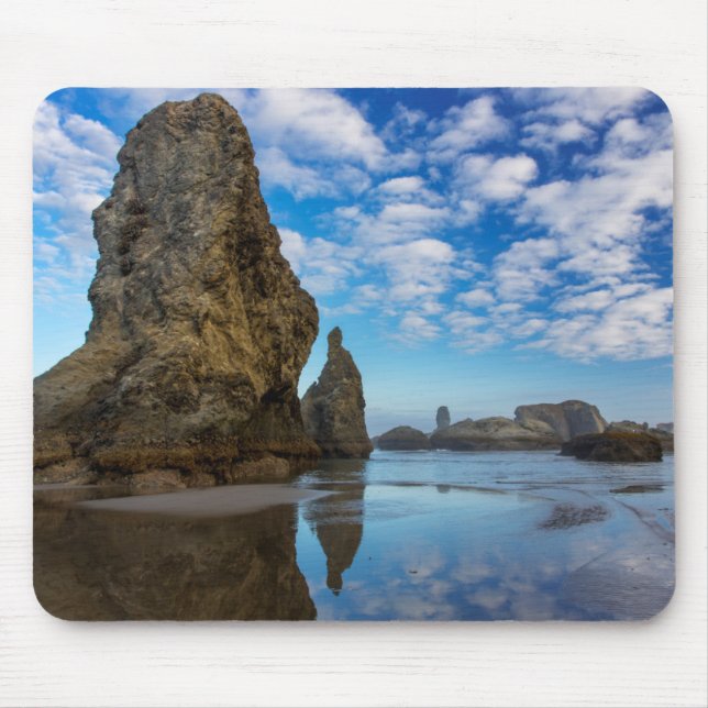 Alfombrilla De Ratón Pistas marinas en la playa de Bandon, Oregón 1 (Frente)