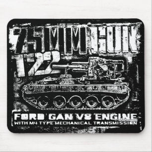 Alfombrilla De Ratón pistola de 75 mm T22 Mouse Pad Mousepad