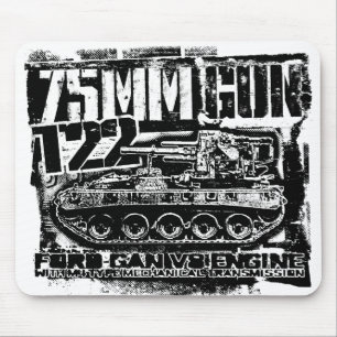 Alfombrilla De Ratón pistola de 75 mm T22 Mouse Pad Mousepad