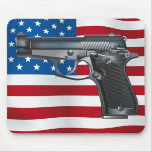 Alfombrilla De Ratón Pistola USA