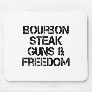 Alfombrilla De Ratón Pistolas De Bourbon Y Whiskey De Bandera Estadouni