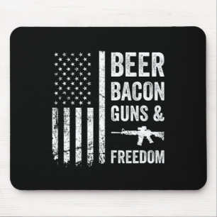 Alfombrilla De Ratón Pistolas De Cerveza Y Libertad - Estados Unidos Bb