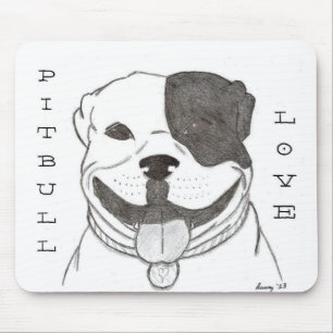 Alfombrilla De Ratón Pitbull Love Mousepad
