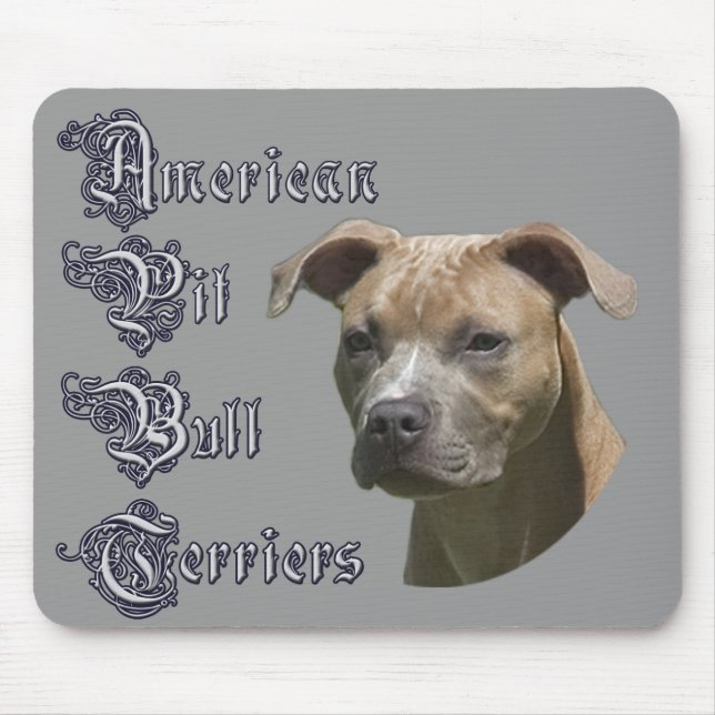 Alfombrilla De Ratón Pitbull Terrier americano (APBT) Mousepad (Frente)