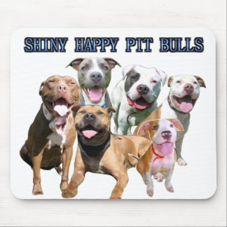 Alfombrilla De Ratón Pitbulls felices brillantes Mousepad