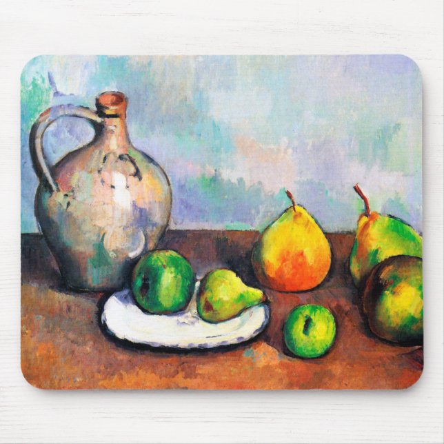 Alfombrilla De Ratón Pitcher and Fruit, Paul Cezanne (Frente)