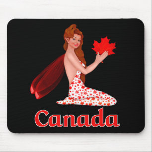Alfombrilla De Ratón Pixe canadiense con hoja de arce