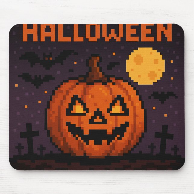 Alfombrilla De Ratón Pixel art inspired Halloween mouse pad (Frente)