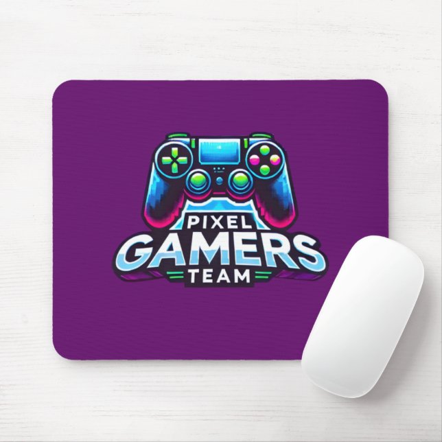 Alfombrilla De Ratón Pixel Gamers Team - Purple Gamer (Con ratón)