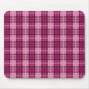 Alfombrilla De Ratón Pixel Plaid_Magenta-Black