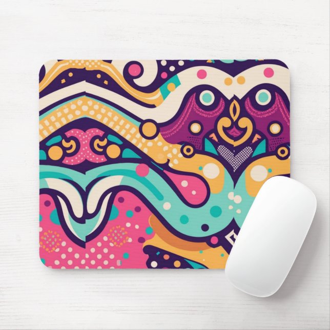 Alfombrilla De Ratón Pixel Pop Art Retro Pixelado (Con ratón)