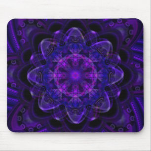 Alfombrilla De Ratón Pixel ULTRAVIOLETA púrpura oscuro del fractal
