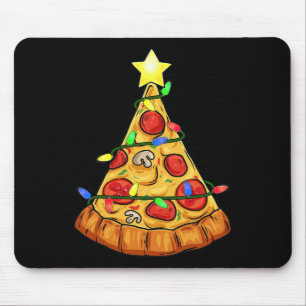 Alfombrilla De Ratón Pizza Árbol de Navidad enciende niños divertidos N