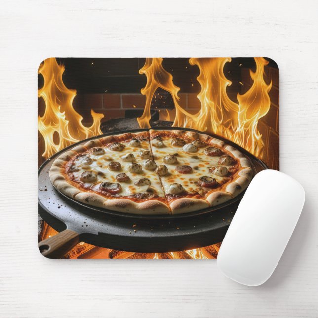 Alfombrilla De Ratón Pizza de leña (Con ratón)