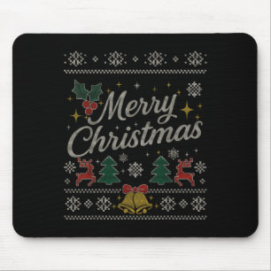 Alfombrilla De Ratón Pjs de suéter feo a juego familiar Feliz Navidad K