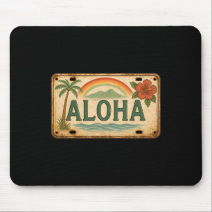 Alfombrilla De Ratón Placa Antigua Aloha Hawaii 