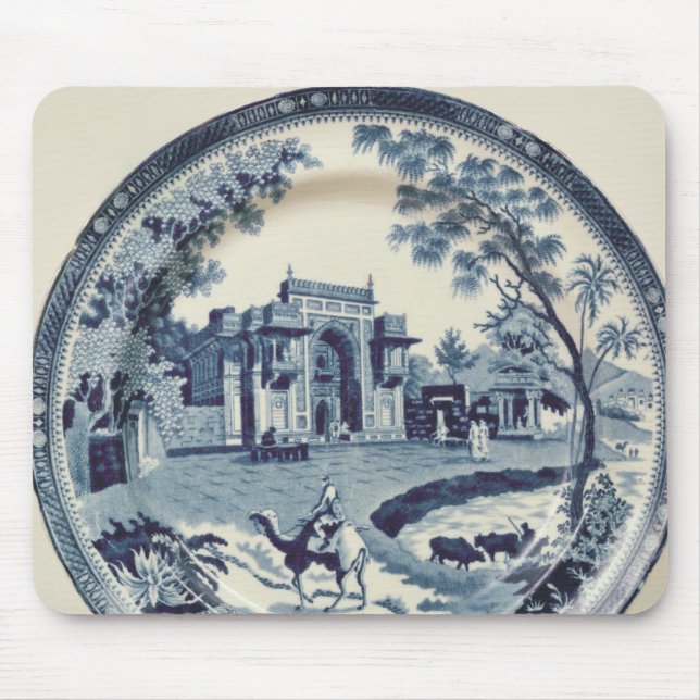 Alfombrilla De Ratón Placa azul y blanca de Spode, c.1815 (Frente)