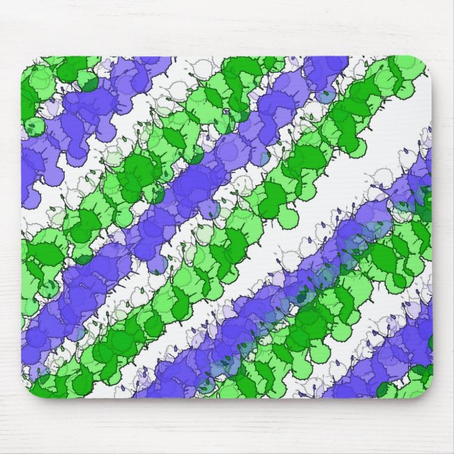 Alfombrilla De Ratón Placa azul y verde angustiada (Frente)