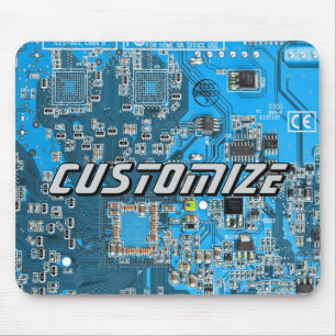 Alfombrilla De Ratón Placa base de circuito PCB azul personalizada para