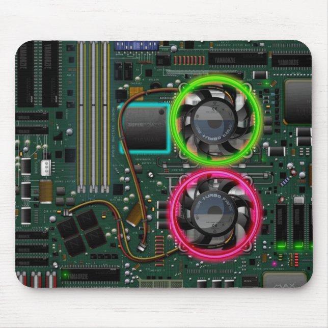 Alfombrilla De Ratón Placa Base de Computadora (Frente)