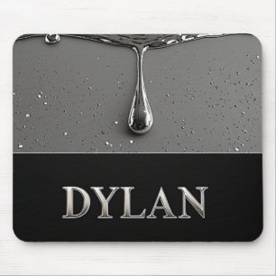 Alfombrilla De Ratón Placa de identificación Dylan Chrome con gotas de