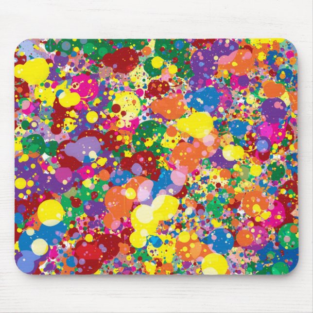 Alfombrilla De Ratón Placa de pintura arco iris (Frente)