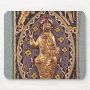 Alfombrilla De Ratón Placa del relicario que representa a Cristo