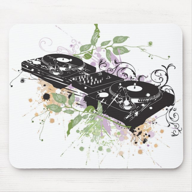 Alfombrilla De Ratón Placa giratoria Mousepad de DJ (Frente)