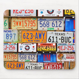 Alfombrilla De Ratón Placas de licencias antiguas