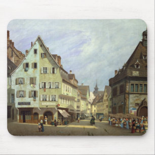 Alfombrilla De Ratón Place du Marche-aux.-Fruta, Colmar, 1875